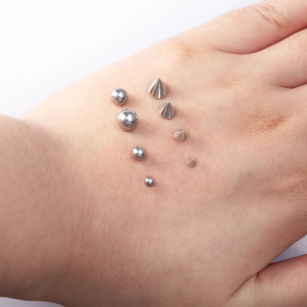 Fake Piercing Jewelry Set - Stick-On Eyebrow, Lip, Nose, Belly & Ear Studs Non-Piercing Accessories