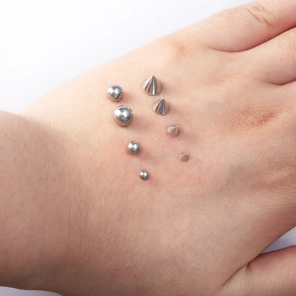Fake Piercing Jewelry Set - Stick-On Eyebrow, Lip, Nose, Belly & Ear Studs Non-Piercing Accessories