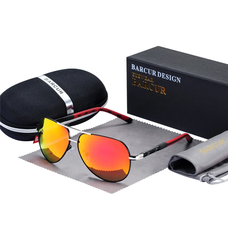 BARCUR Aluminum Vintage Polarized Sunglasses – Classic Men’s & Women’s Driving Shades, UV Protection Eyewear