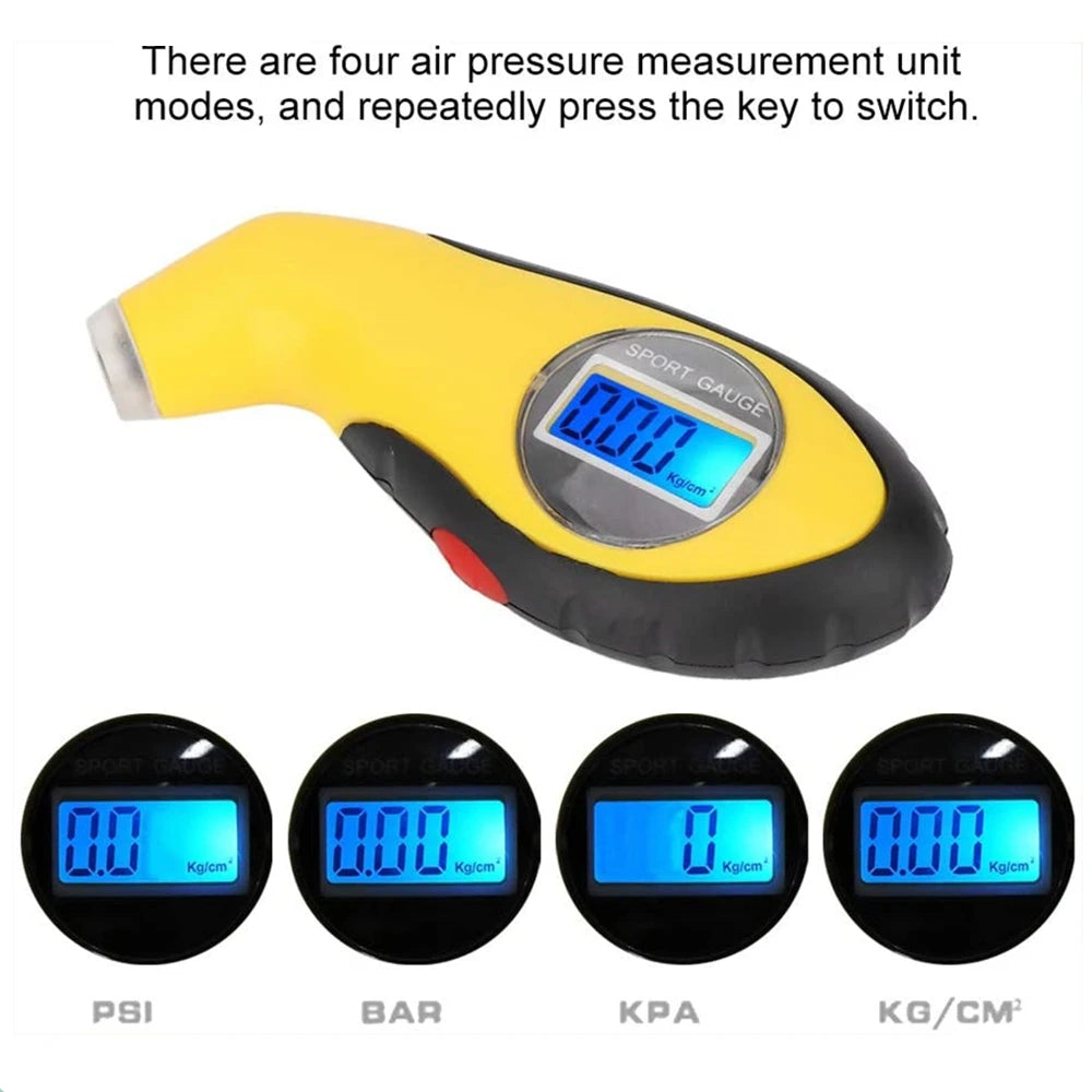 TG105/TG205 R-6802 Digital Tire Pressure Gauge – High-Precision LCD Air Pressure Meter for Car & Truck