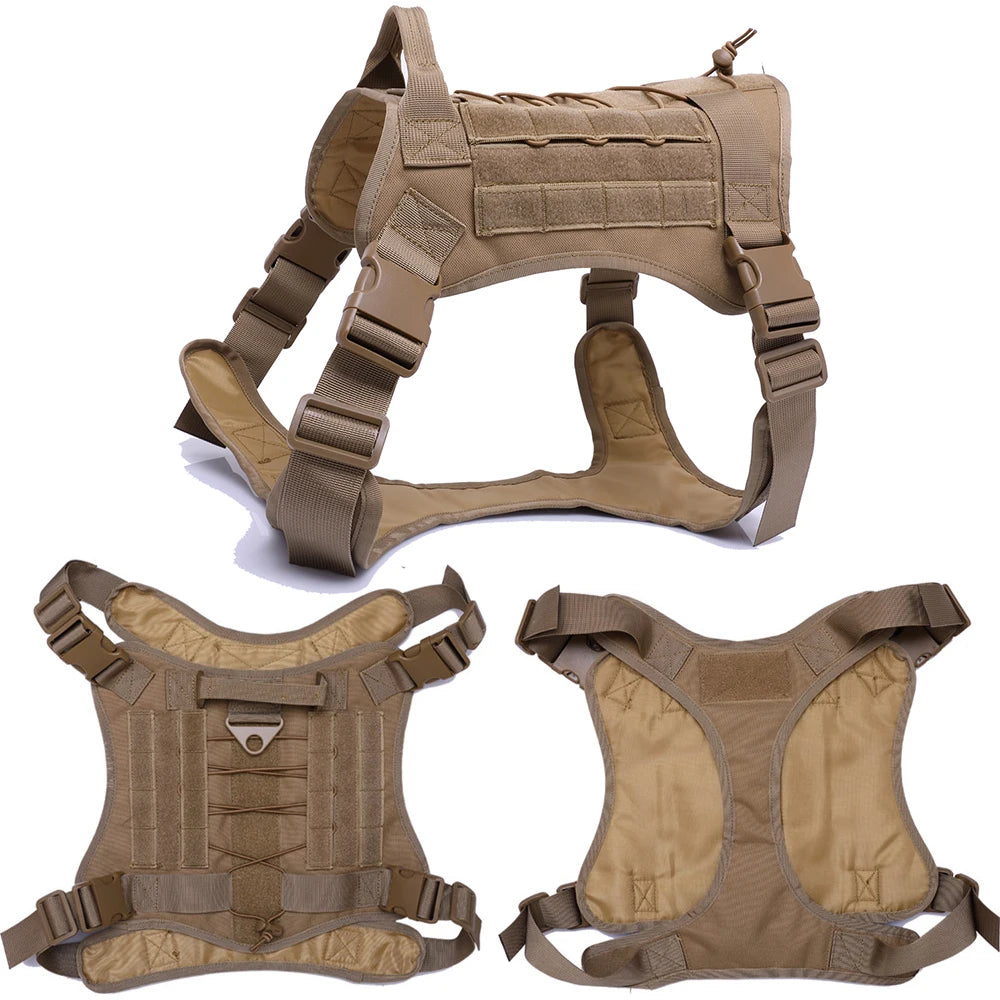 Tactical Dog Harness & Leash Set: Pet Training Vest for Small, Medium, and Large Dogs - Ideal for Walking and Hunting