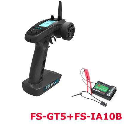 Flysky FS-GT5 2.4G 6CH Transmitter – FS-BS6 Receiver with Built-in Gyro & Fail-Safe for RC Car & Boat