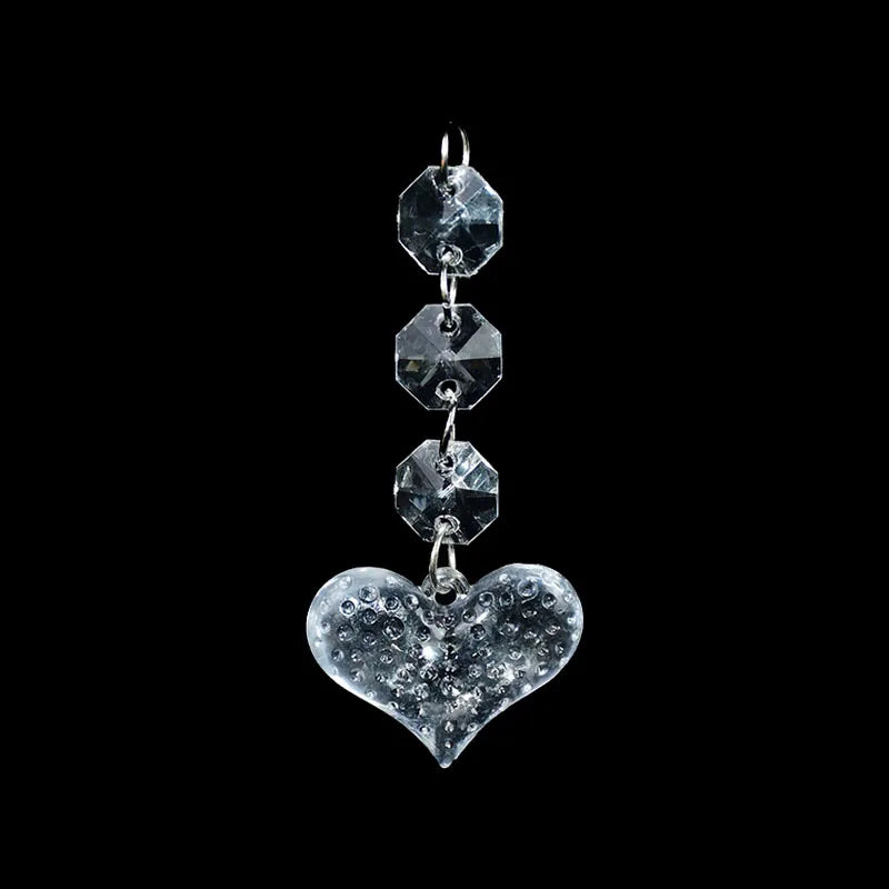5PC Crystal Acrylic Bead Garland – Clear Chandelier Chain with Hooks for Wedding, Home DIY & Craft Decoration