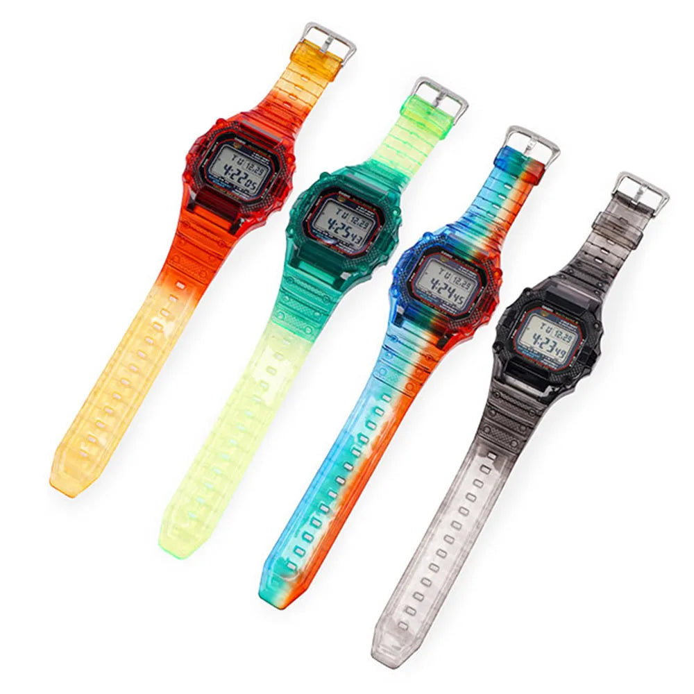 TPU Resin Watch Case and Strap for Casio G-Shock - Replacement Wristband for DW-5600, GW-M5610, M5600 and GLX-5600 Models