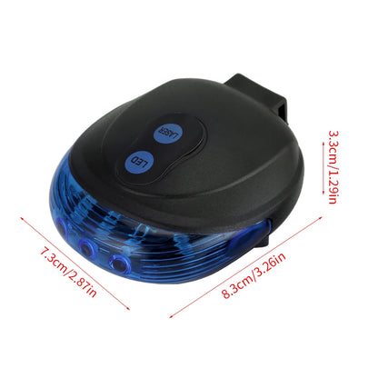 Waterproof Bicycle Cycling Taillights – LED Laser Safety Warning Lights for Bicycles, Tail Light Accessories