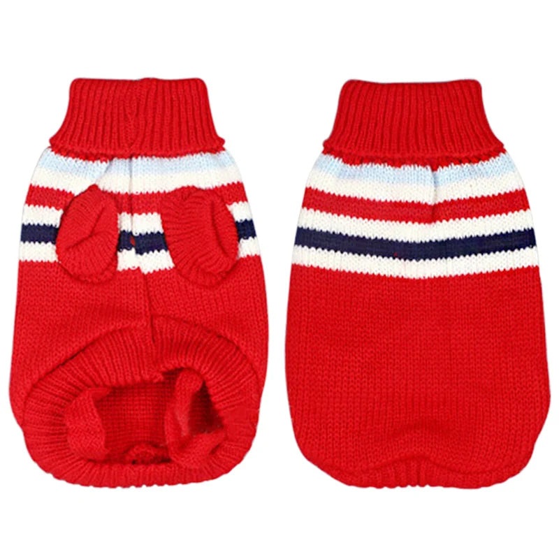 Christmas Deer Dog Sweater and Cat Costume - Warm Knit Coat for Small Pets - Halloween Pet Clothing