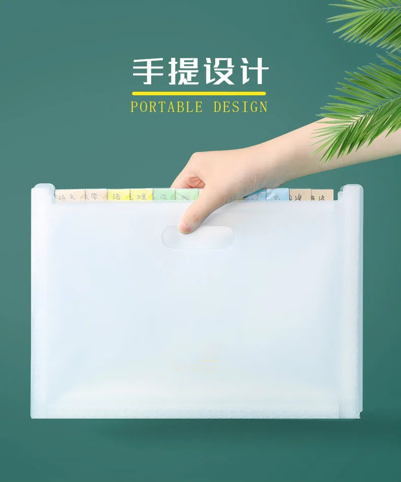 Multi-Layer A4 Standing Paper Bag – Vertical Desk Organizer & Portable File Folder for Office & School