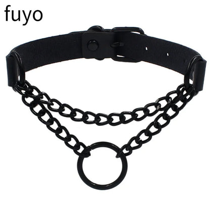 New Spike Choker Necklace – Punk Faux Leather Collar with Big Rivets, Studded Goth Style for Women & Men