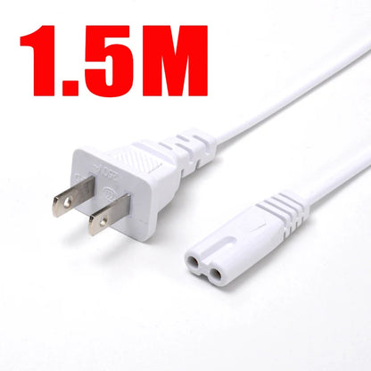 2-Pin US/EU to C7 C8 Power Extension Cable – Figure 8 LED Light & Laptop Cord for PS4, 0.6M/1.5M
