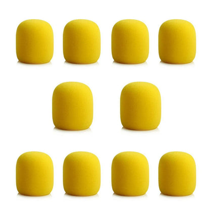 10pcs Thick Microphone Foam Covers - Professional Windscreen Sponge Caps for Studio Mic Protection