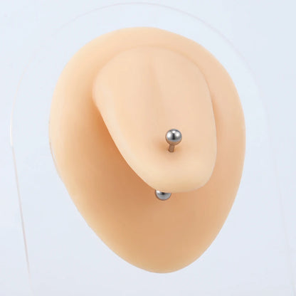 5Pcs Right Grand ASTM F136 Implant Grade Titanium 14G Mirror Polish Internally Threaded 5mm Ball Top Piercing Jewelry Set