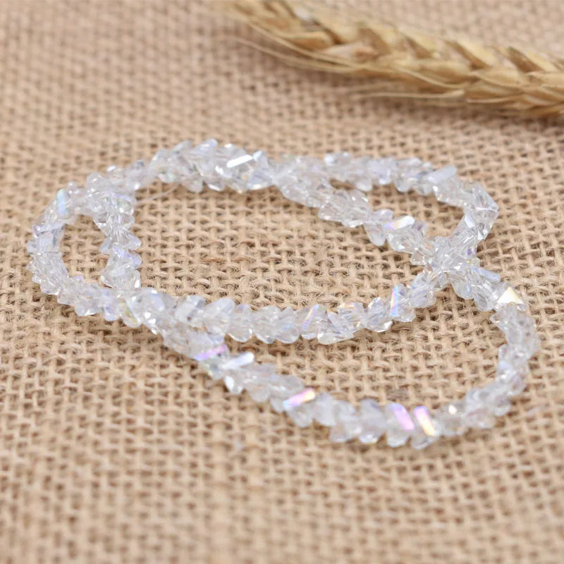 Yanqi Triangle Crystal Beads - 38 Colors 4mm Loose Glass Beads for DIY Jewelry Making Earrings Necklace Crafts