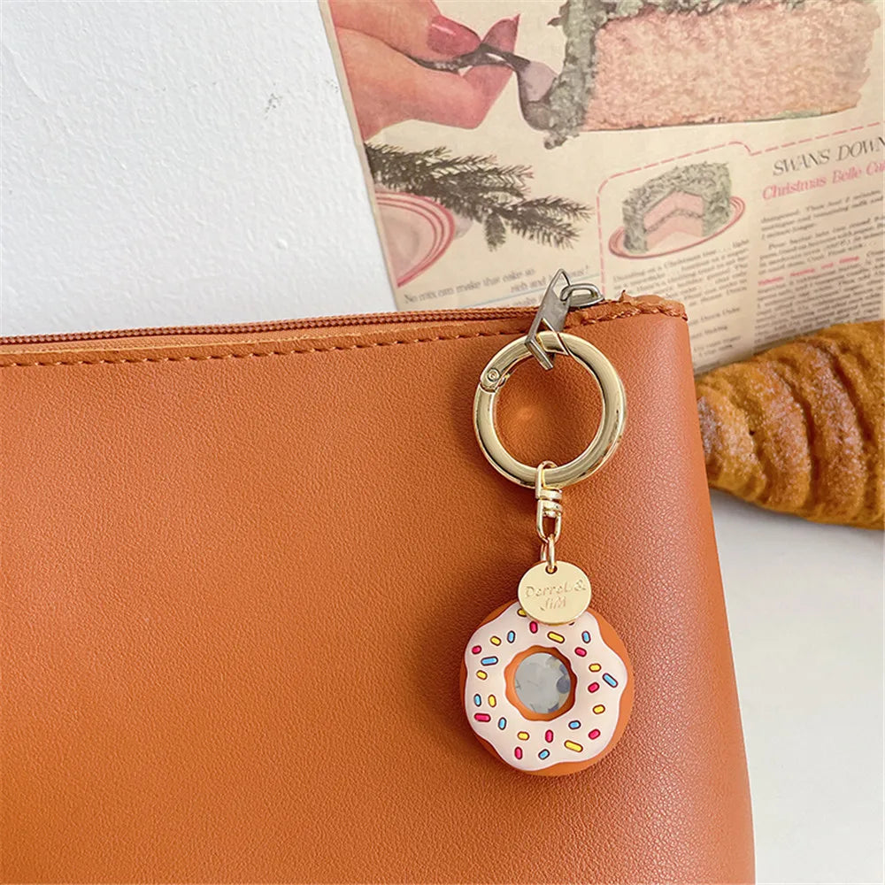 Cartoon Donut Silicone Case for Apple AirTag – Cute Protective GPS Tracker Cover for Dog Collar