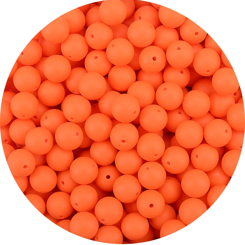 LOFCA Silicone Teething Beads - 20pcs 15mm Round Baby Chew Beads for DIY Teether Toys Infant Accessories