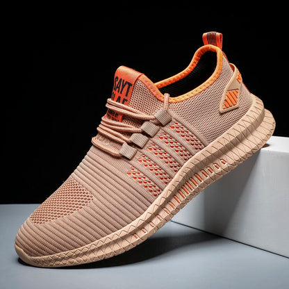 Fashion Sneakers for Men – Lightweight Casual Lace-Up Shoes, Breathable Walking Footwear