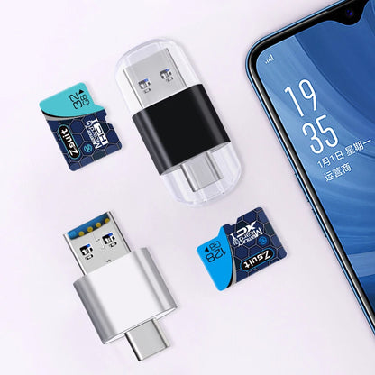 USB 2.0 Type-C Card Reader – SD, TF, MicroSD OTG Adapter for Huawei, Xiaomi, Android Phones & PC