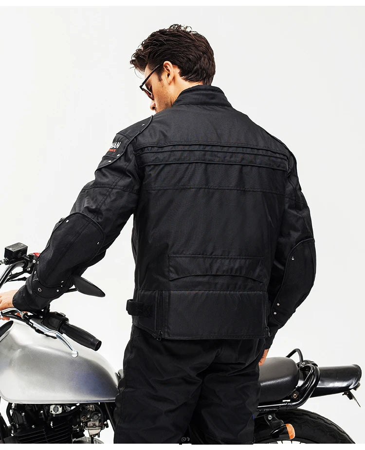 DUHAN Windproof Motocross Jacket & Pants for Men – Wear-Resistant Motorcycle Gear with Body Armor, Winter Moto Clothing