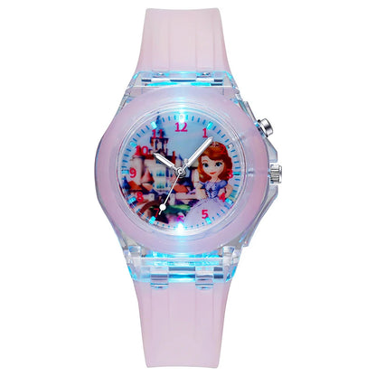 Disney Kids Watch for Girls – Princess Elsa Frozen 2 Silicone Strap, Flash Light, Children’s Clock, Reloj Infantil
