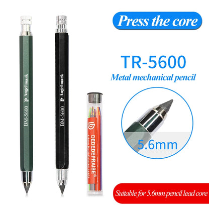 5.6mm Mechanical Pencils & Charcoal Graphite Lead – Soft, Medium & Hard HB to 14B Sketch Drawing Core