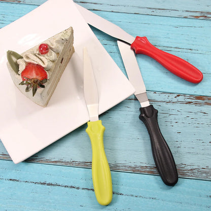 Small 3-Piece Cranked (Angled) Spatula Palette Knife Set — Icing, Fondant & Cake Decorating Tools
