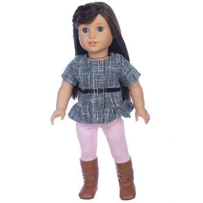 18-Inch Girl Doll Winter Coat — 43cm Baby Doll Jacket Outfit for Dressing