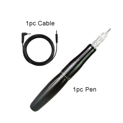 BMX Permanent Makeup Tattoo Pen - Professional Digital Dermograph Machine Set with Cartridges for Eyebrow & Lip Tattoo