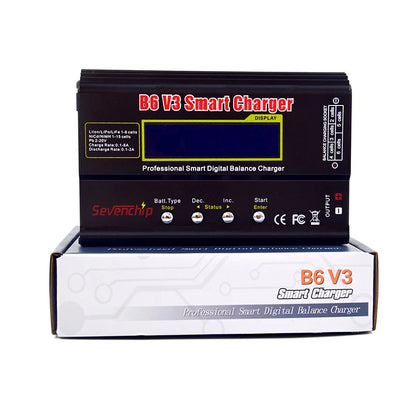 iMAX B6 V3 80W 6A Battery Charger – LiHv, Lipo, NiMh, Li-ion, Ni-Cd Digital RC Charger with 12V 5A Adapter