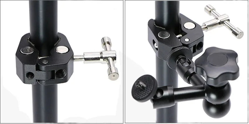 Super Clamp with 7"/11" Adjustable Magic Arm | Articulating Mount for Monitor, LED Light, DSLR Camera, Flash & LCD Video Gear