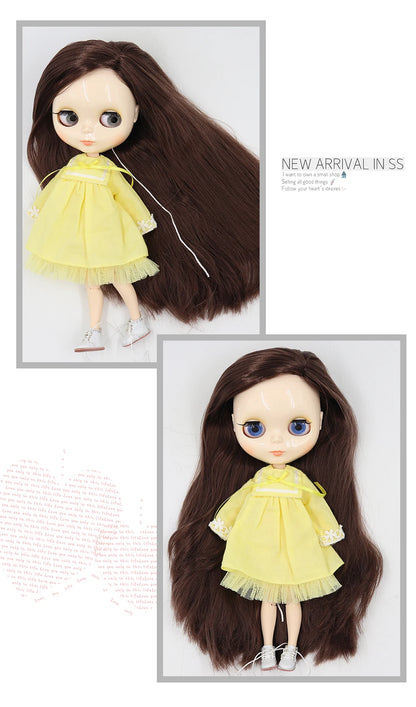 ICY DBS Blythe Doll 1/6 BJD Jointed Body — 30cm White Skin Anime Doll with Shiny & Matte Face, Special Price Gift Toy