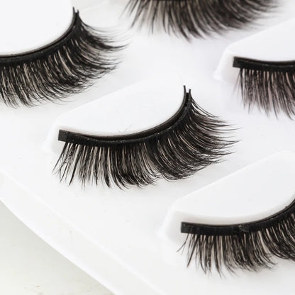 3D Magnetic Mink Eyelashes with Magnetic Eyeliner – Short False Lashes, Handmade, Long-Lasting Eye Makeup Tool