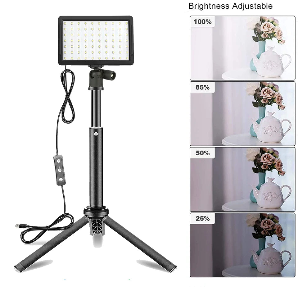 LED Photography Video Light Panel Kit - RGB Lighting for Studio, YouTube & Live Streaming with Tripod Stand