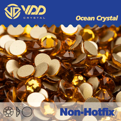 VDD Non Hot Fix Crystal Nail Art Rhinestones - 2088 Flower Flatback Gems for DIY Nail Decorations