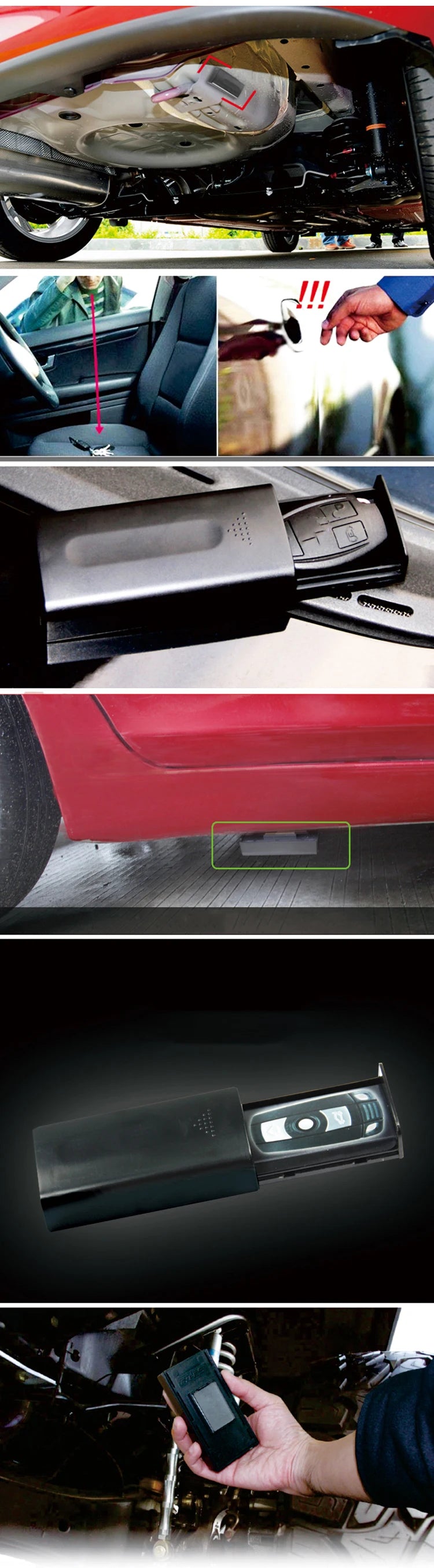 NewCreative Magnetic Black Safe Box — Hidden Key Storage for Home, Office, Car, Truck, and Caravan