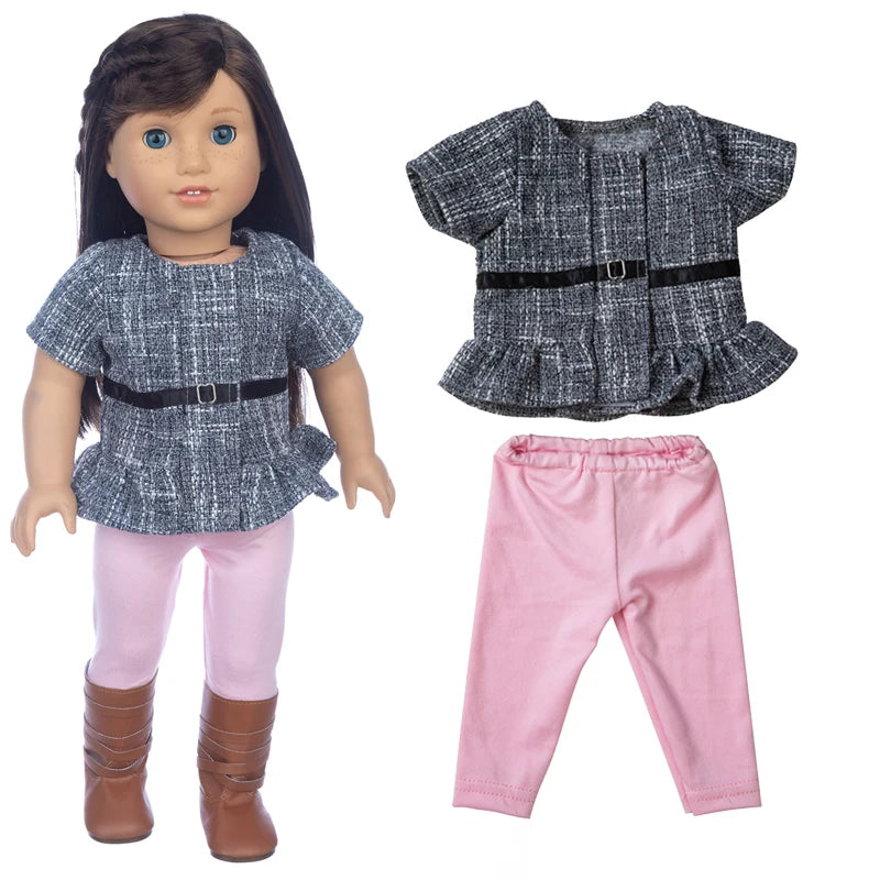 18-Inch Girl Doll Winter Coat — 43cm Baby Doll Jacket Outfit for Dressing