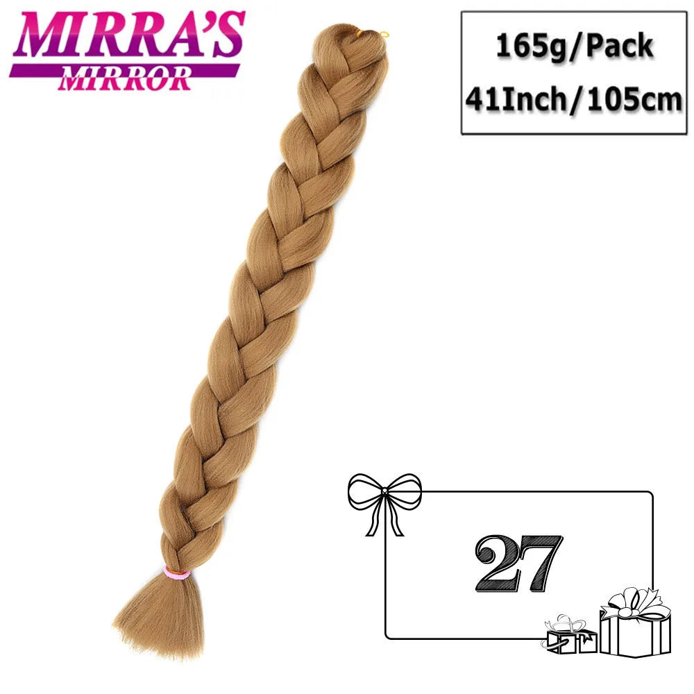 41" Jumbo Braiding Hair Extensions – Purple, Pink & Blue Ombre Synthetic Hair for Box Braids, Wholesale Support