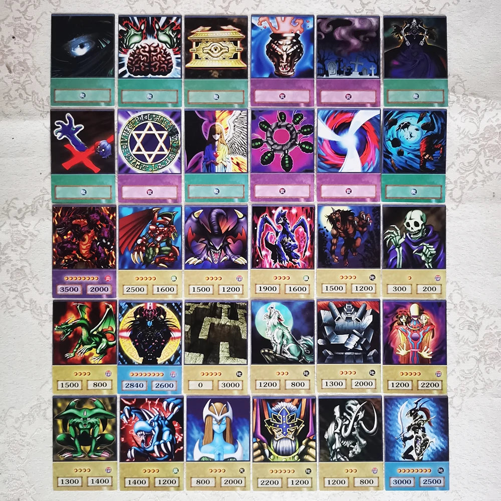 100PCS Yu-Gi-Oh! Anime Cards - Blue-Eyes White Dragon, Dark Magician, Exodia & Egyptian God Card Collection Gift