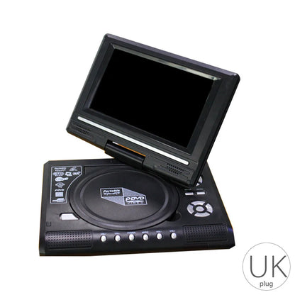 7.8-Inch DVD Player – Multimedia CD Player with 270° Rotation Screen, Remote Control, Travel Theatre (US/UK/AU/EU Plug)