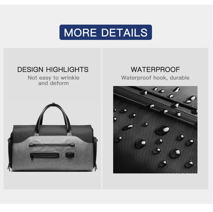 OZUKO Multifunction Men’s Travel Bag – Large Capacity Waterproof Suit Luggage Duffel with Shoe Pocket