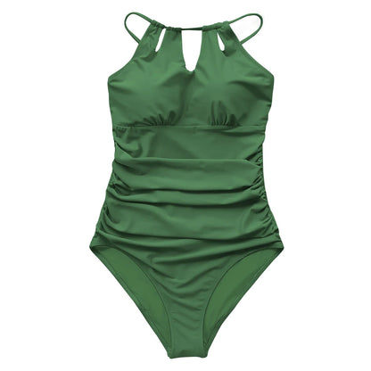 CUPSHE Lace-Up Back One-Piece Swimsuit – Sexy Cut-Out Backless Monokini Swimwear for Women, 2023 Beach & Bathing Suit