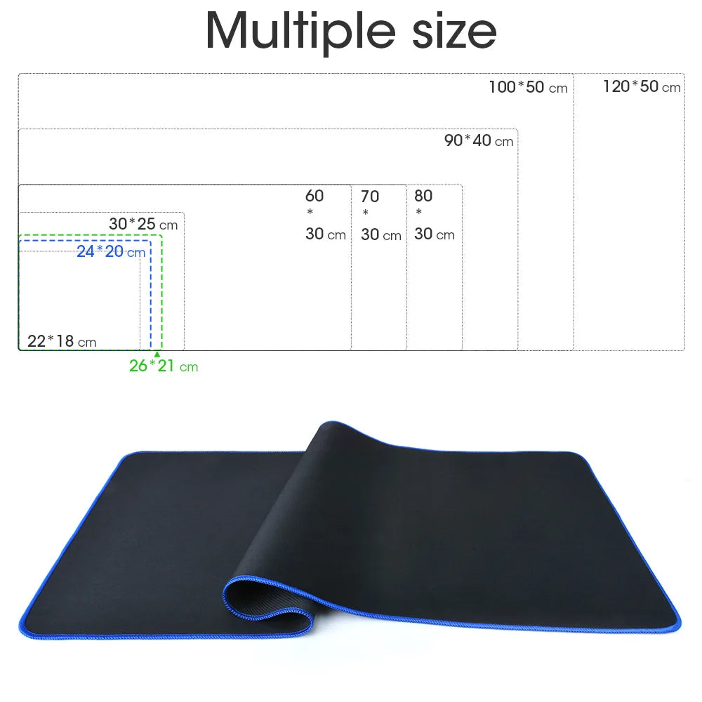 Large Waterproof Gaming Mouse Pad – Anti-Slip Natural Rubber Desk Mat with Locking Edge, Multi-Size PC Keyboard & Mouse Mat for Gaming & Office