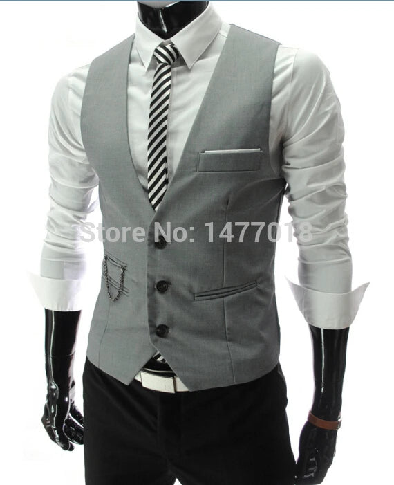 Men’s Slim Fit Vest – Sleeveless Casual & Formal Suit Waistcoat, M-7XL