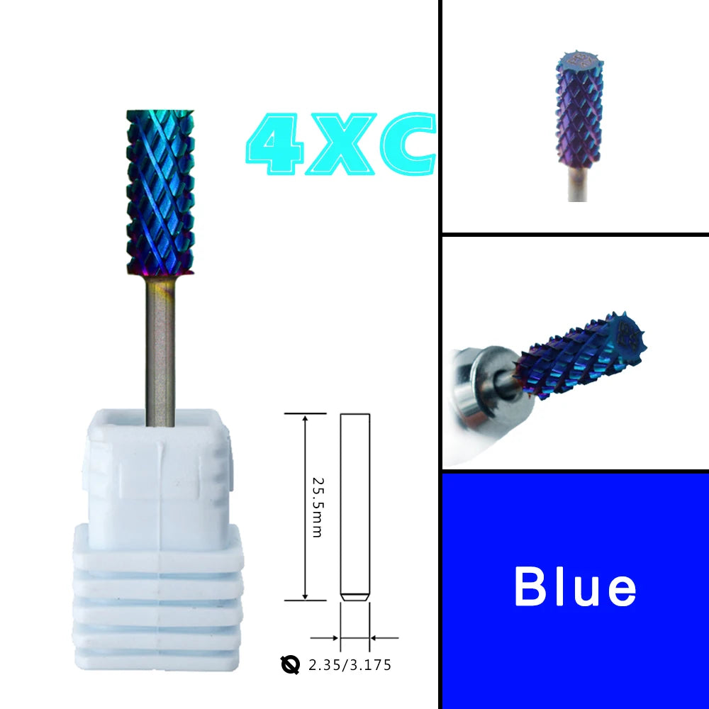 RolinStar 5.35 Small Barrel Silver Tungsten Steel Carbide Nail Drill Bits – Milling Cutter German Accessories