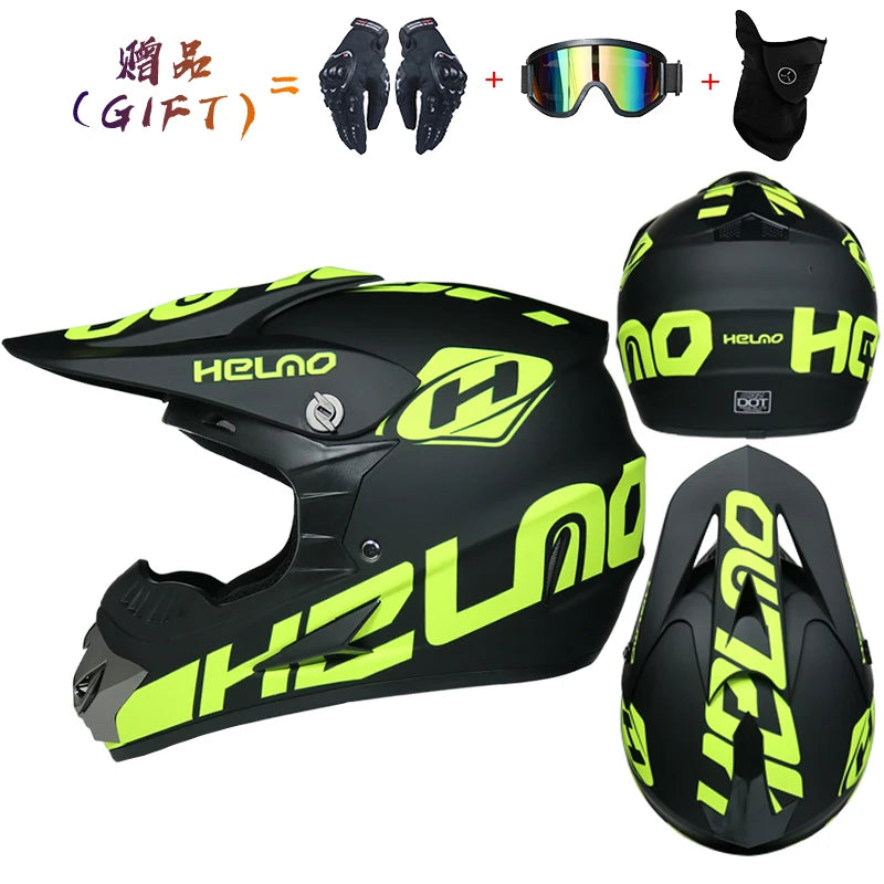 Safety Motocross Helmet for Kids - DOT Approved ATV Cross Bicycle Downhill Capacete, Unisex, Lightweight ABS 1KG