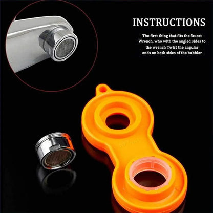 Faucet Bubbler Wrench - Universal Water Outlet Aerator Tool for Nozzle Filter Repair - Replacement Disassembly Spanner