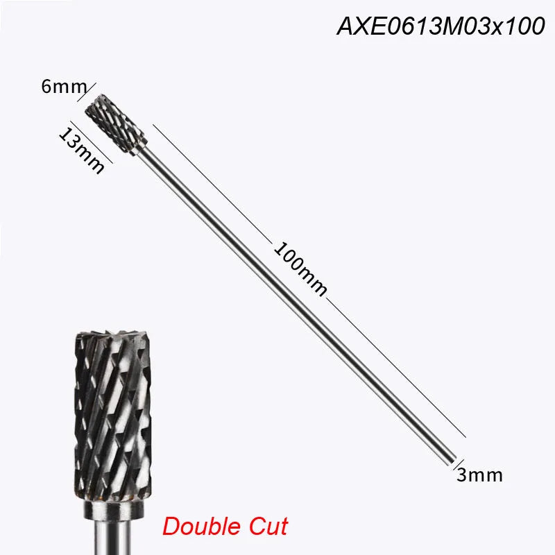 Extra Long 100mm Rotary Rasp File | Carbide Burr Alloy Bits for Metal & Wood Carving | Milling Cutter Drill Abrasive Tool