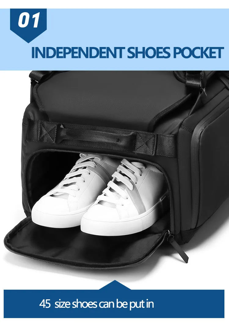 Men’s Sport Gym Bag – Multi-Functional Travel, Fitness & Outdoor Duffle with Dry/Wet Compartments