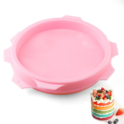 FAIS DU Silicone Cake Pan Set – 2-8pcs 4/6/8inch Round Molds for Rainbow Cake & Mousse Baking