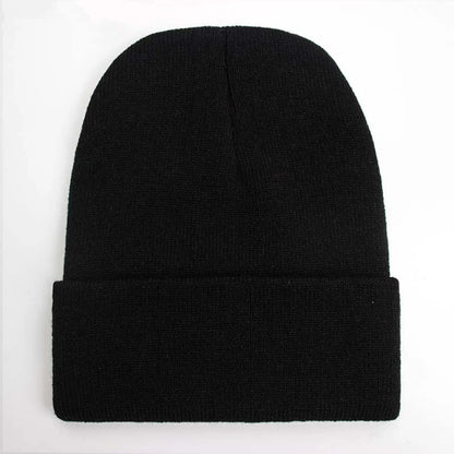 Solid Unisex Beanie – Soft Warm Wool Blend Knitted Cap for Men and Women, Autumn Winter Skullcap, Ski Hat, 24 Colors