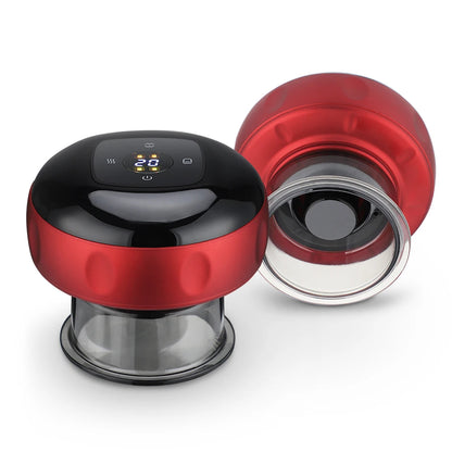 Intelligent Electric Cupping Massage Device: LCD Display Guasha Scraping, Heating Vacuum - Negative Pressure Body Massager