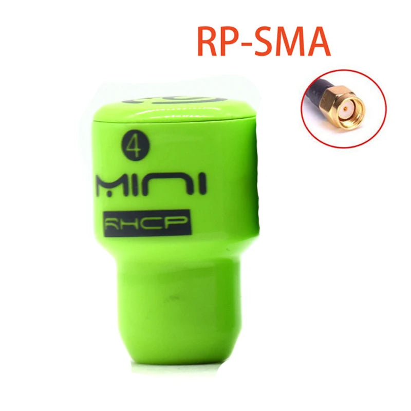 5.8G 4 RHCP Lollipop FPV Antenna – High Gain 2.8dBi SMA/RP-SMA/MMCX/UFL for Racing Drones